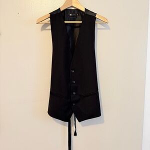 Simons Italian Black Button-Up Vest